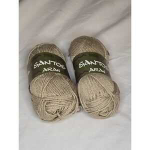 Lot of 2 Skeins Tivoli Santos Aran Yarn 100% Cotton 493 67999